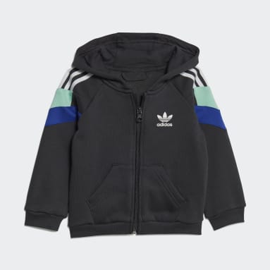 Completo adidas Rekive Hoodie Grigio Bambini Originals