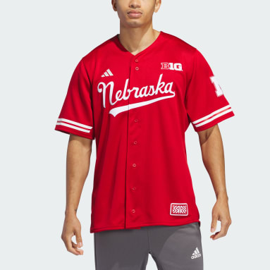 Men's Baseball Red Nebraska Reverse Retro Replica Baseball Jersey