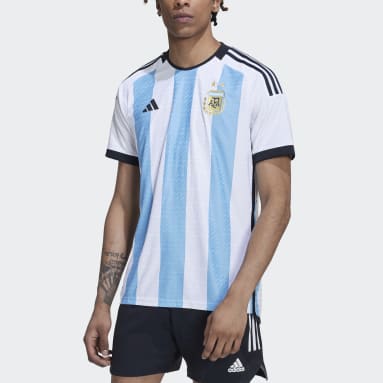 Argentina 22 Home Authentic Jersey Bialy