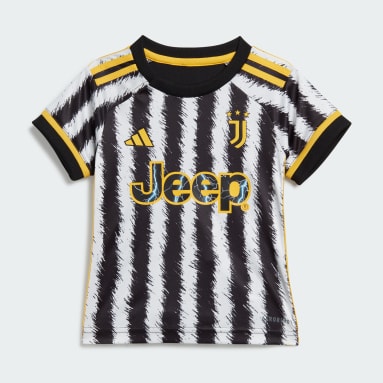 Kinder Fußball Juventus Turin 23/24 Mini-Heimausrüstung Schwarz