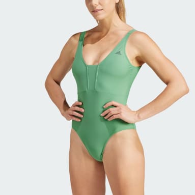 Maillot de bain Iconisea 3-Stripes Vert Femmes Sportswear