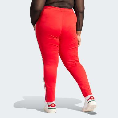 Spodnie dresowe Adicolor SST (Plus Size) Czerwony