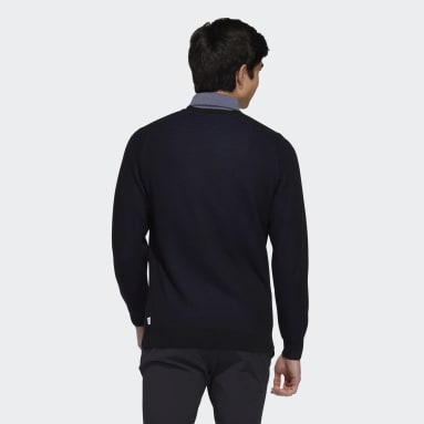Herr Golf Svart Ultimate365 Tour Flat-Knit Crew Golf Sweatshirt