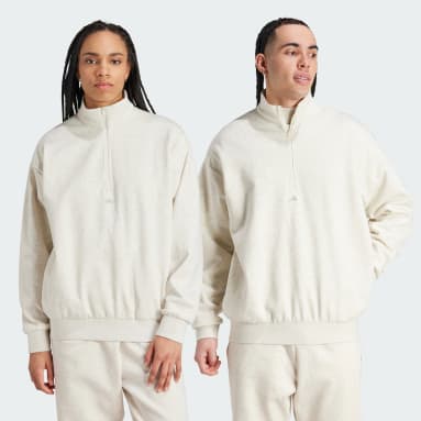Basketball White adidas Basketball Half-Zip Sweatshirt