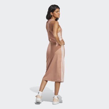 Robe débardeur longue 3 bandes Adicolor Classics Marron Femmes Originals