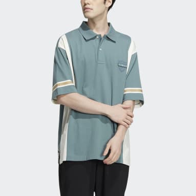 Men Originals Green Modern Collegiate Short Sleeve Polo Shirt