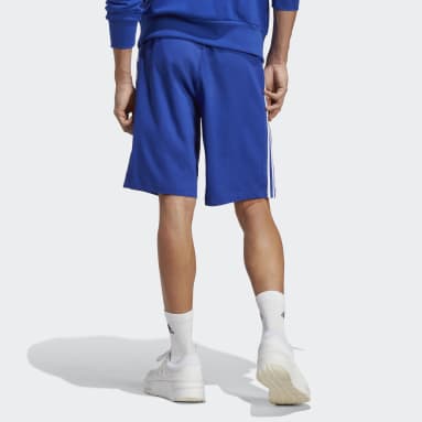 Shorts Essentials Single Jersey 3 Rayas Azul Hombre Sportswear