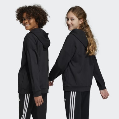 Kids Sportswear Black Future Icons Logo Hooded Sweatshirt