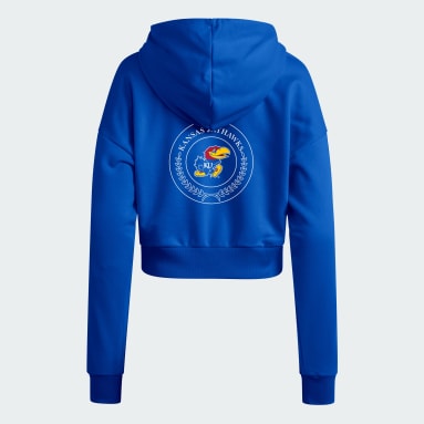 KU Essentials 3-Stripes French Terry Cropped Hoodie