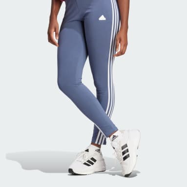 Legging Adidas Zebra - feminino - azul marinho+mescla, Adidas