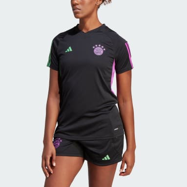 Camisola de Treino Tiro 23 do FC Bayern München Preto Mulher Futebol