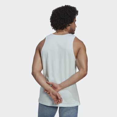 Canotta adicolor Essentials Trefoil Blu Uomo Originals