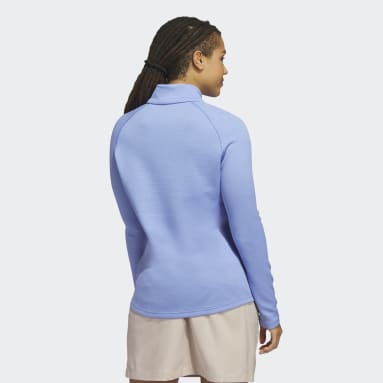 Women Golf Blue 1/4-Zip Golf Pullover