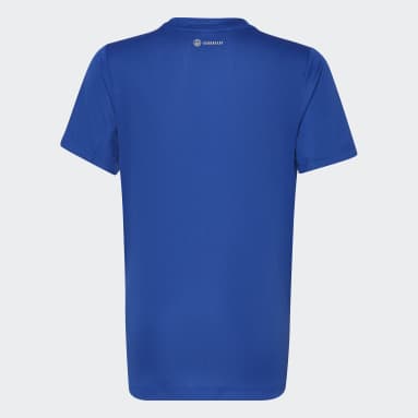 Jungen Fitness & Training AEROREADY HIIT Slogan T-Shirt Blau