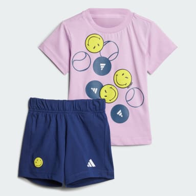 ชุดเสื้อและกางเกง Adidas X Smileyworld สำหรับหน้าร้อน