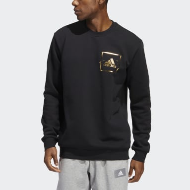 Men's Sportswear Black Liquid Foil Graphic Crew Sweatshirt