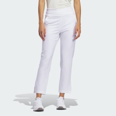 Women Golf White Ultimate365 Solid Ankle Trousers