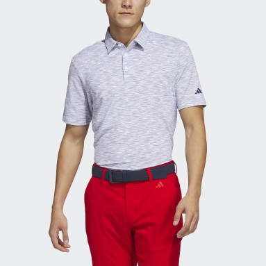 Men Golf White Space Dye Golf Polo Shirt