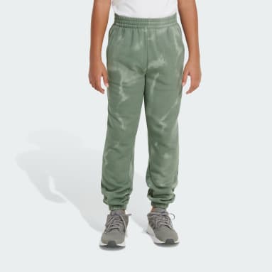 Youth Training Green Allover Print Fluidity Joggers