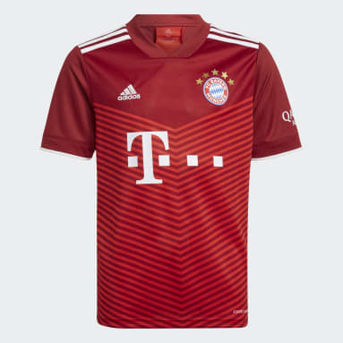 Camisa 1 FC Bayern 21/22 Vermelho Meninos Futebol