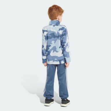 Adidas blue camo tracksuit hot sale