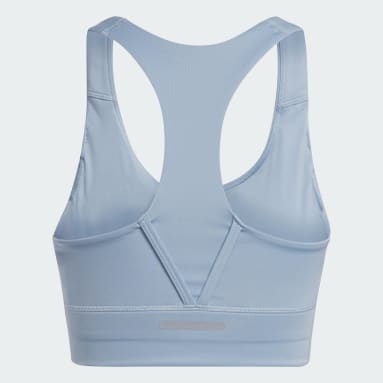 Women Training Blue 런 포켓 미디엄 서포트 브라