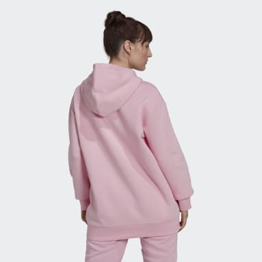 Sweat-shirt à capuche Essentials Oversize Fleece Rose Femmes Sportswear