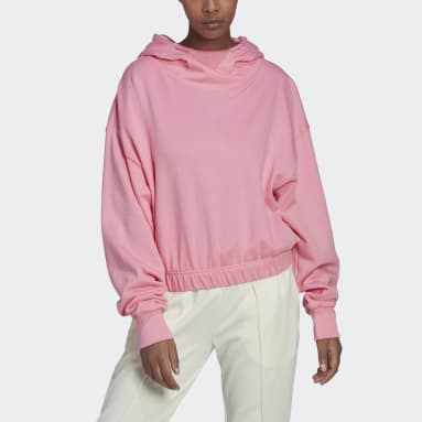 Sweat-shirt à capuche court Studio Lounge Rose Femmes Sportswear
