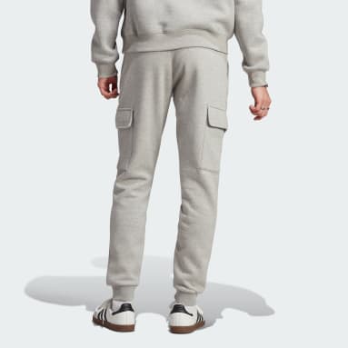 Muži Originals šedá Kalhoty Trefoil Essentials Cargo