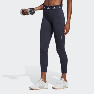 Mallas Techfit 7./8 Corte Alto Azul Mujer Training