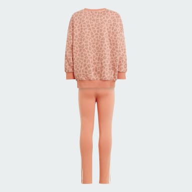 Kinder Originals Animal Allover Print Sweatshirt und Leggings Set Rosa