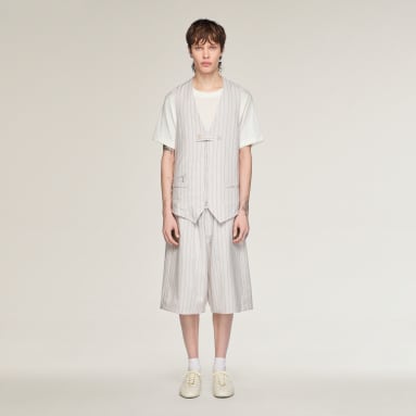Y-3 PINSTRIPE SPORT UNIFORM SHORTS