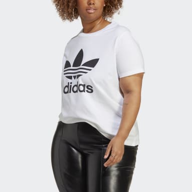 Kvinder Originals Hvid Adicolor Classics Trefoil Plus Size T-shirt