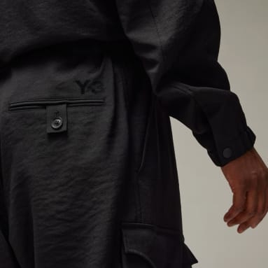 Men Y-3 Black Y-3 Sport Uniform Cuffed Cargo Pants