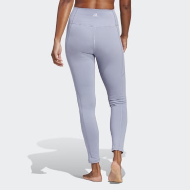 Ženy Joga fialová Legíny adidas Yoga Studio 7/8