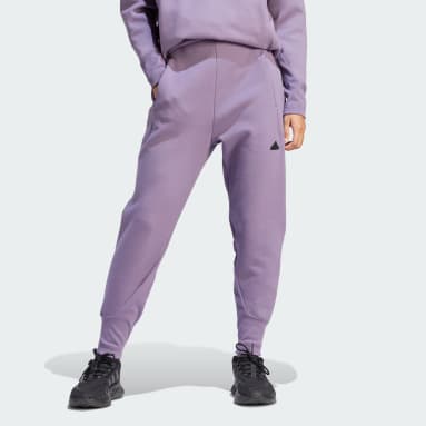 Purple adidas Originals Womens Linen Tracksuit Pants - Get The Label