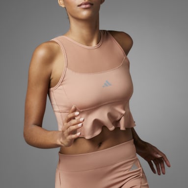 Kvinder Løb Brun Collective Power croptop