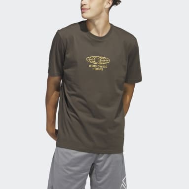 Polo Estampado Worldwide Hoops Globe Basketball Verde Hombre Básquet