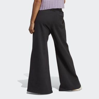 Frauen Sportswear Lounge Fleece Wide Hose Schwarz