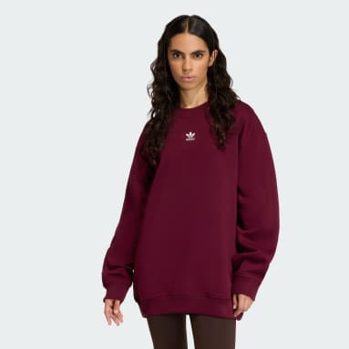 Essentials Fleece-Sweatshirt, Rundhalsausschnitt, lang, Oversized