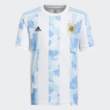 Camiseta Local Selección Argentina Blanco Niño Fútbol