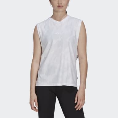 Camiseta sin mangas Made To Be Remade Running Blanco Mujer Running