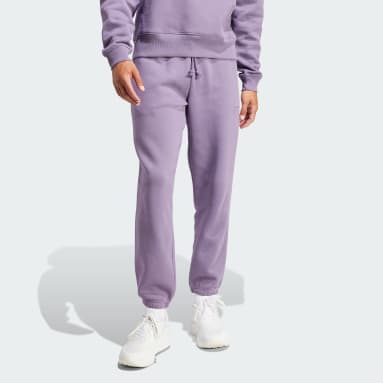 adidas Lounge Fleece Wide Pants - Purple