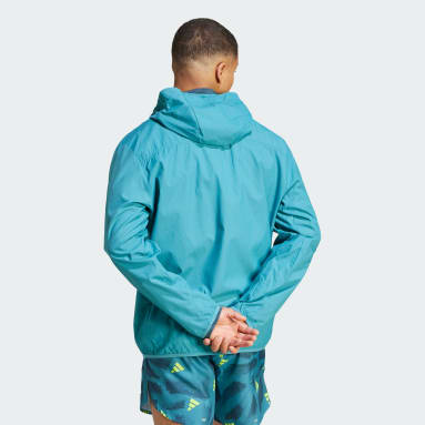 Jaqueta Run It Turquesa Homem Running