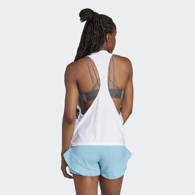 Camiseta sin mangas Made to be Remade Running Blanco Mujer Running