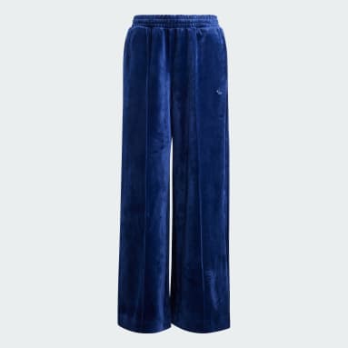 adidas Originals Fashion League Wide Leg Track Pants In Bright Blue