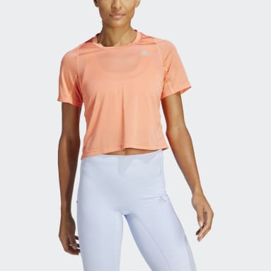 T-shirt de running court Fast Orange Femmes Course