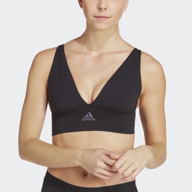 adidas Sports Underwear Seamless Scoop Lounge Bra Women - 609-lemon