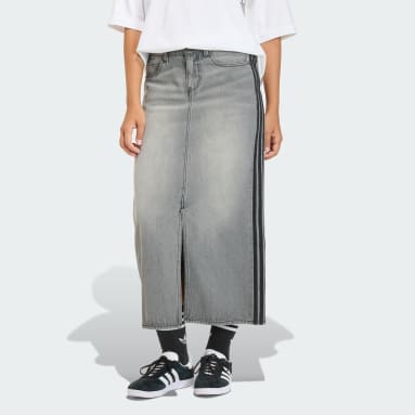 CHÂN VÁY BÚT CHÌ DENIM 3 SỌC