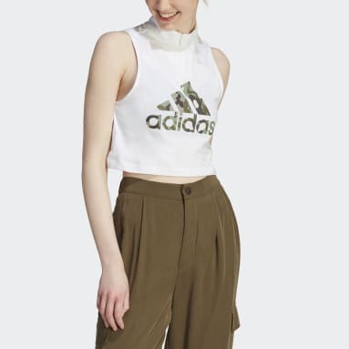 Women's Sportswear White Graphic Tank Top